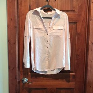 Very J light pink sheer blouse